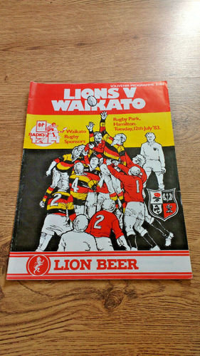 Waikato v British Lions July 1983 Rugby Programme