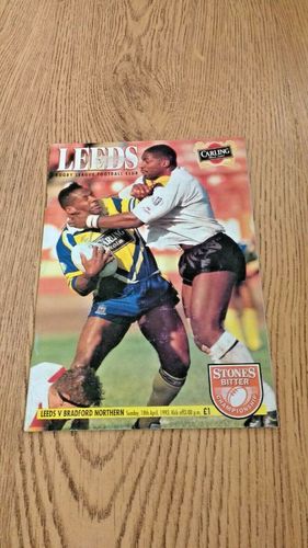 Leeds v Bradford Northern Apr 1993 Rugby League Programme