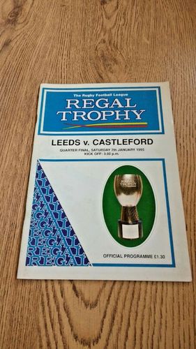 Leeds v Castleford Jan 1995 Regal Trophy Quarter Final Rugby League Programme