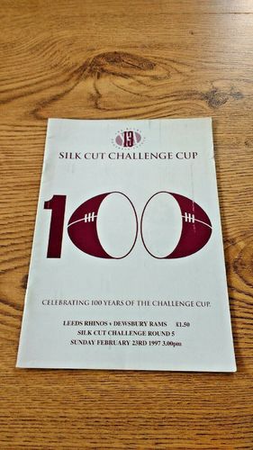 Leeds v Dewsbury Feb 1997 Challenge Cup Rugby League Programme