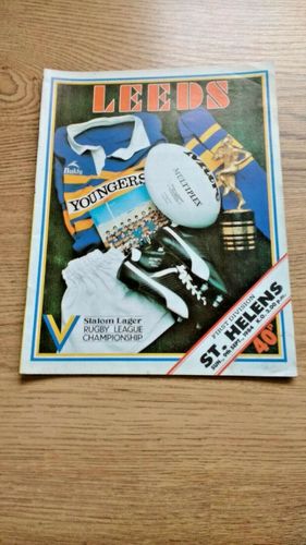 Leeds v St Helens Sept 1984 Rugby League Programme
