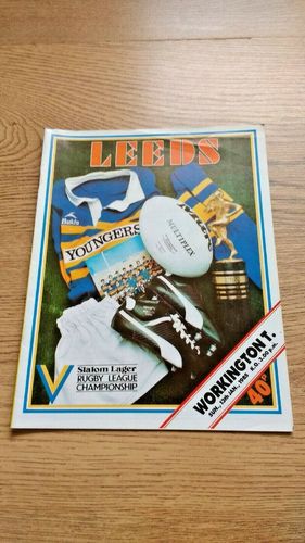 Leeds v Workington Town Jan 1985 Rugby League Programme