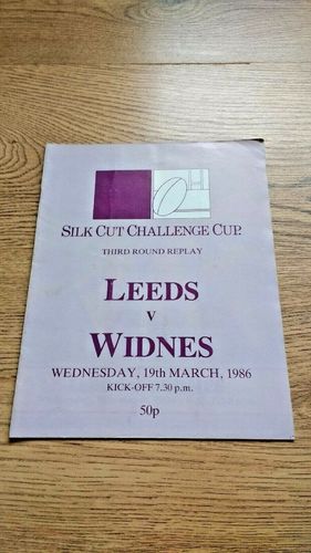 Leeds v Widnes Mar 1986 Challenge Cup Rugby League Programme