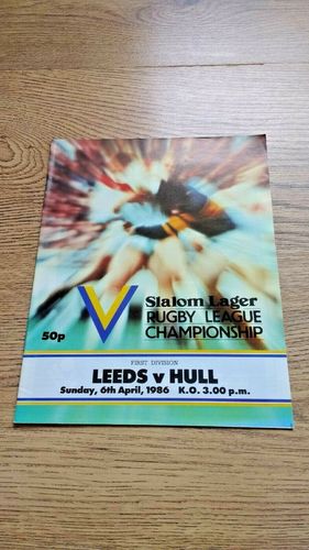 Leeds v Hull Apr 1986 Rugby League Programme