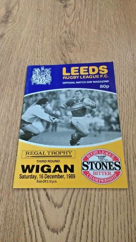 Leeds v Wigan Dec 1989 Regal Trophy Rugby League Programme
