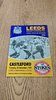 Leeds v Castleford Dec 1989 Rugby League Programme