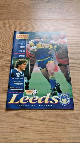 Leeds v St Helens May 1995 Rugby League Programme