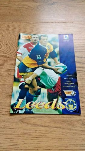 Leeds v Halifax Sept 1995 Rugby League Programme
