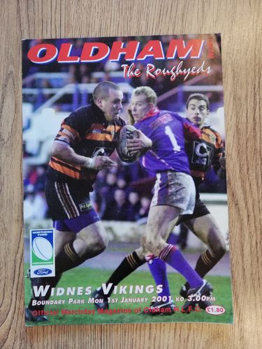 Oldham v Widnes Jan 2001 Rugby League Programme