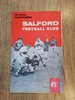 Salford v St Helens Oct 1965 Rugby League Programme