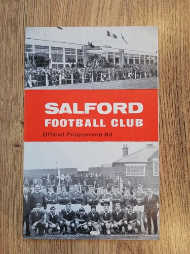 Salford v St Helens Nov 1970 Rugby League Programme
