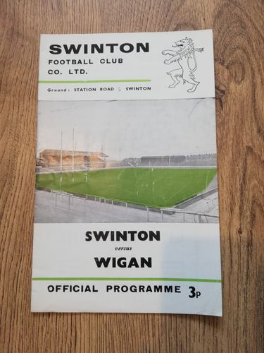 Swinton v Wigan Aug 1971 Lancashire Cup Semi-Final Rugby League Programme
