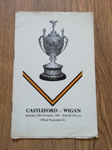 Castleford v Wigan Nov 1969 Rugby League Programme