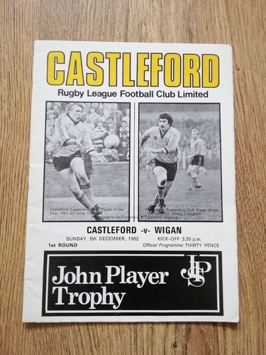Castleford v Wigan Dec 1982 John Player Trophy