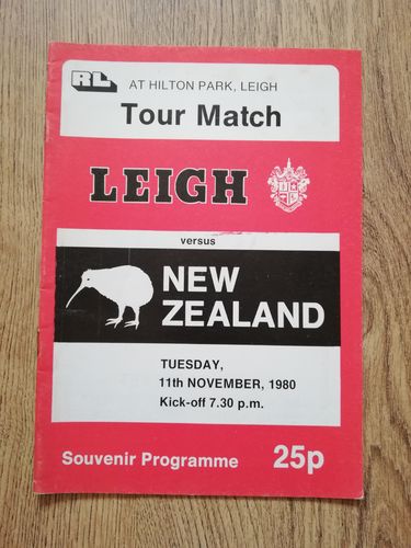 Leigh v New Zealand Nov 1980 Rugby League Programme