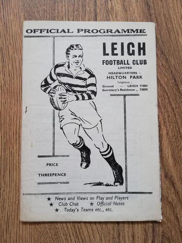 Leigh v Widnes Nov 1961 Rugby League Programme