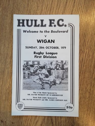 Hull v Wigan Oct 1979 Rugby League Programme