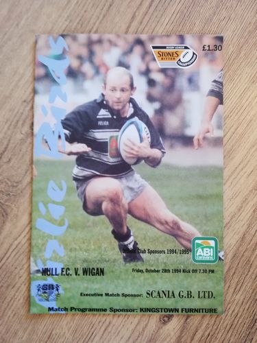 Hull v Wigan Oct 1994 Rugby League Programme