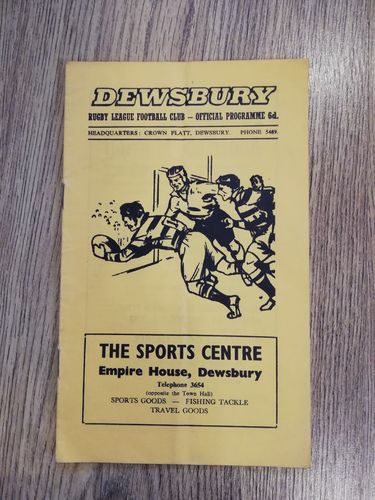 Dewsbury v Wigan Feb 1970 Challenge Cup Rugby League Programme