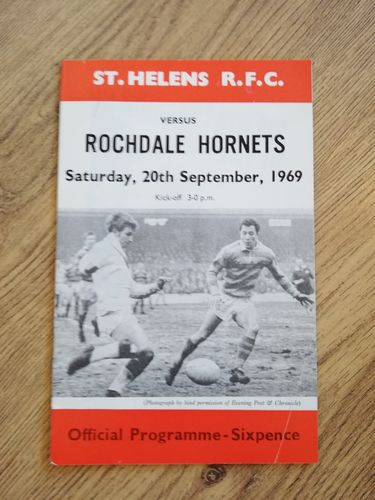 St Helens v Rochdale Hornets Sept 1969
