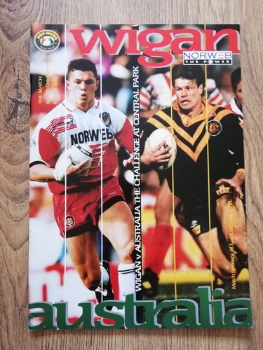 Wigan v Australia Oct 1994 Rugby League Programme