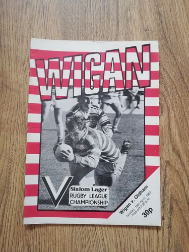Wigan v Oldham Apr 1983 Rugby League Programme