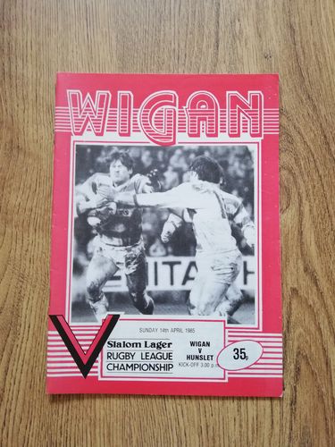 Wigan v Hunslet Apr 1985 Rugby League Programme