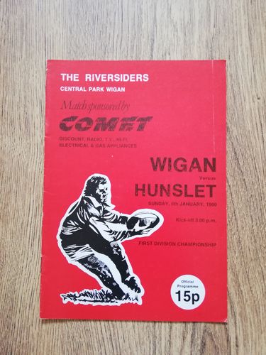 Wigan v Hunslet Jan 1980 Rugby League Programme