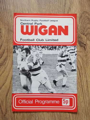 Wigan v Workington Feb 1973 Rugby League Programme