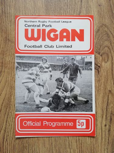 Wigan v Warrington Apr 1973 Rugby League Programme