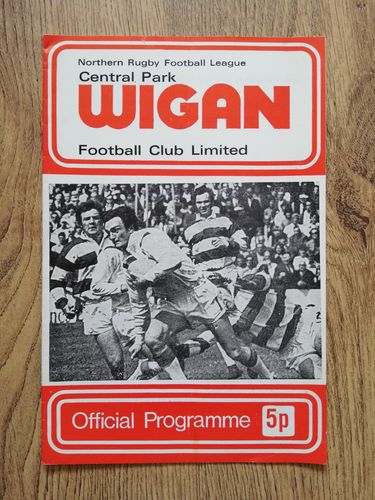 Wigan v St Helens Apr 1973 Rugby League Programme