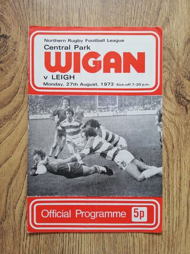Wigan v Leigh Aug 1973 Rugby League Programme
