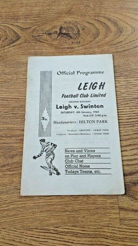 Leigh v Swinton Jan 1964 Rugby League Programme