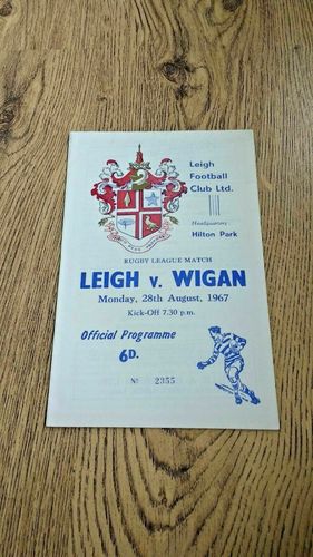 Leigh v Wigan Aug 1967 Rugby League Programme