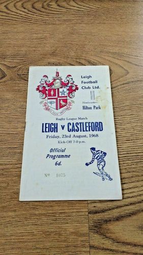 Leigh v Castleford Aug 1968 Rugby League Programme