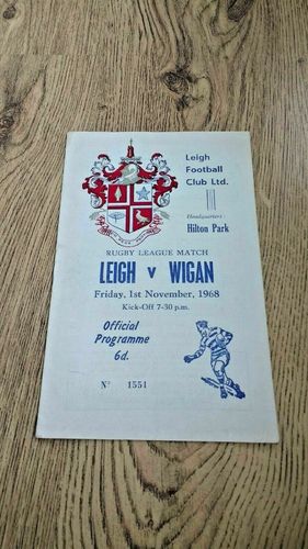 Leigh v Wigan Nov 1968 Rugby League Programme