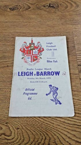 Leigh v Barrow Mar 1970 Rugby League Programme