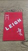 Leigh v Workington Town Jan 1972 Challenge Cup Rugby League Programme