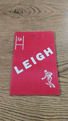 Leigh v Wakefield Trinity Feb 1973 Challenge Cup Rugby League Programme