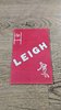 Leigh v Rochdale Hornets Apr 1973 Rugby League Programme