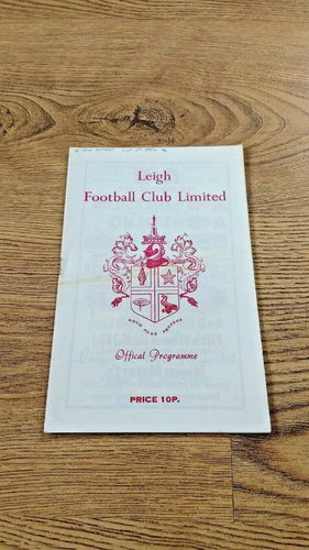 Leigh v New Hunslet Apr 1976 Rugby League Programme