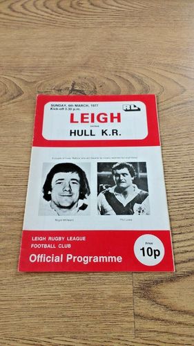 Leigh v Hull KR Mar 1977 Rugby League Programme