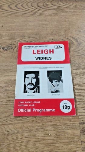 Leigh v Widnes Mar 1977 Rugby League Programme