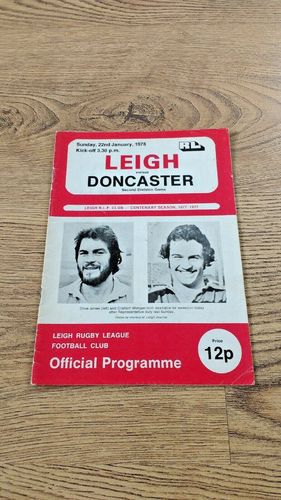 Leigh v Doncaster Jan 1978 Rugby League Programme