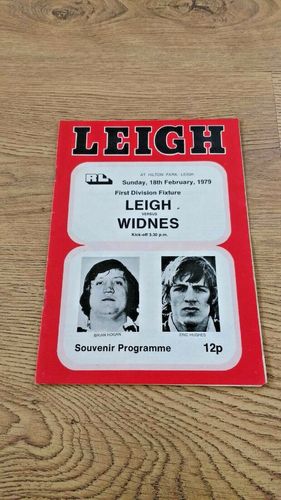 Leigh v Widnes Feb 1979 Rugby League Programme