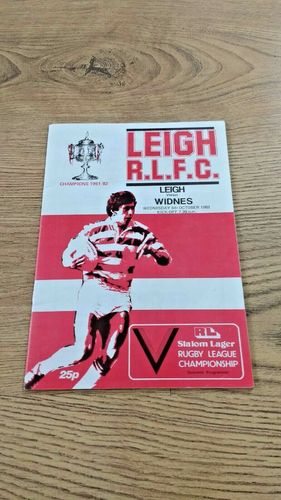 Leigh v Widnes Oct 1982 Rugby League Programme