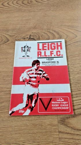 Leigh v Bradford Northern Oct 1982 Rugby League Programme