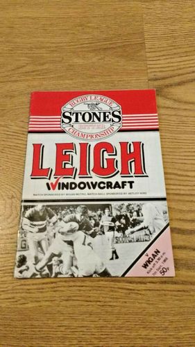 Leigh v Wigan Sept 1986 Rugby League Programme