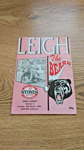 Leigh v Batley Mar 1991 Rugby League Programme