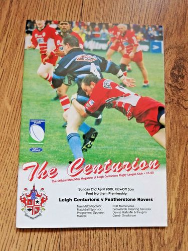Leigh v Featherstone Apr 2000 Rugby League Programme